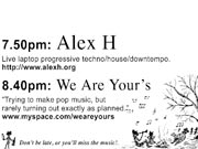 Thumbnail linking to Electrosonica live music promotion website: graphics, php, html, css, MySQL
