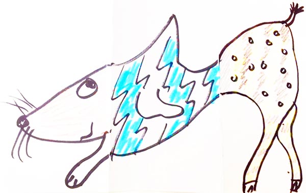 a drawing of a fantastical creature