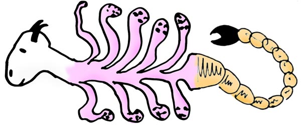 a drawing of a fantastical creature